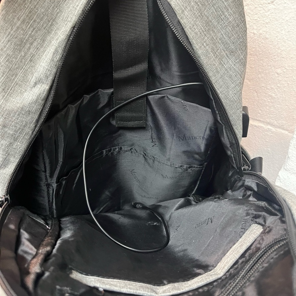Sleek Gray Backpack for Men - Picture 7 of 10